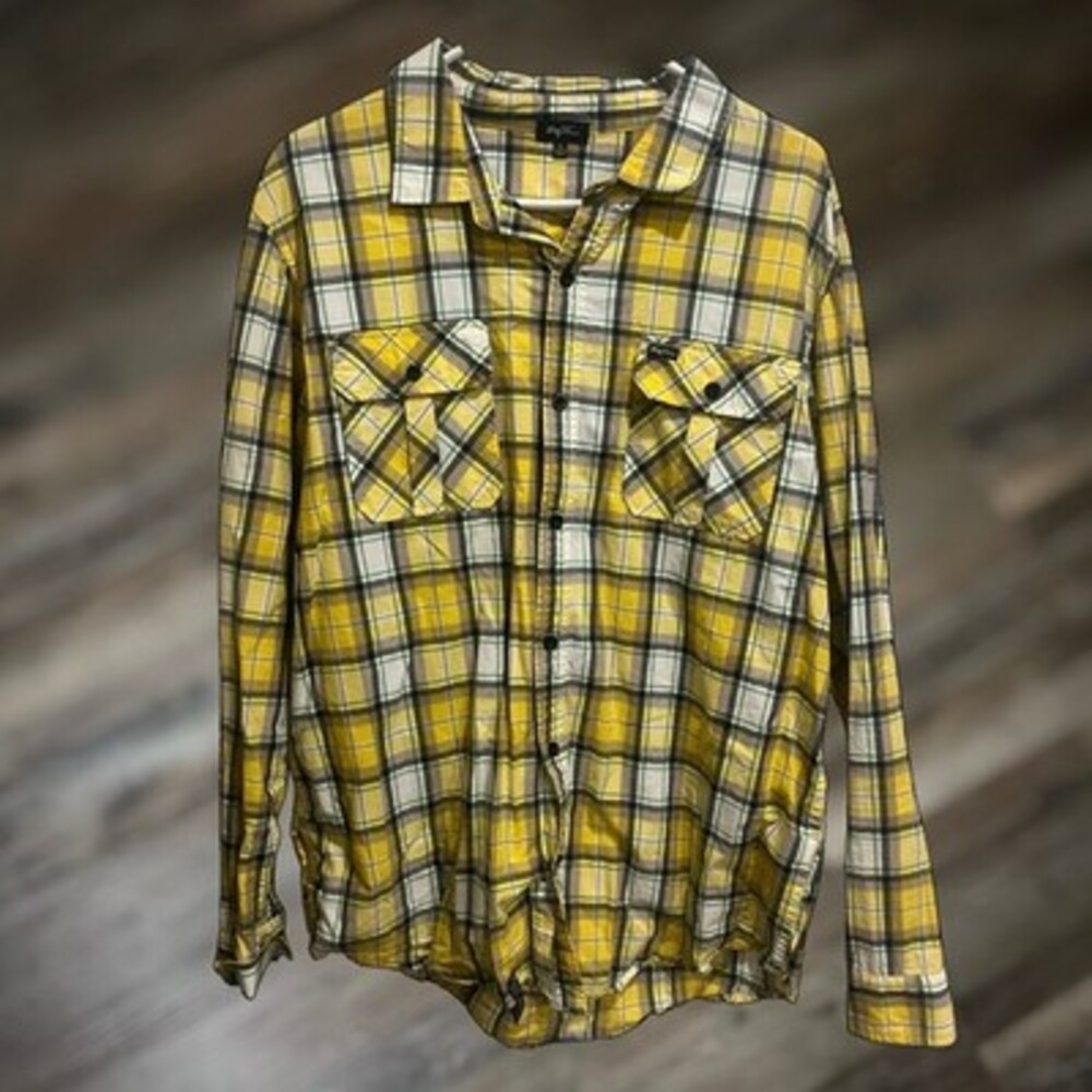 LRG Lifted Research Group Men's Plaid XL  Long-Sleeve Button-Up - Vintage / Rare